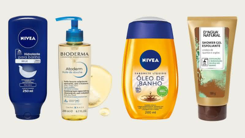 Sabonete hidratante, óleo de banho e outros produtos que vão garantir uma pele limpa e hidratada - Reprodução/Amazon