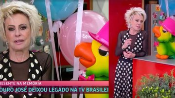 Ana Maria Braga chora ao vivo com homenagem a Tom Veiga, que interpretava Louro José - TV Globo/ Instagram/ AnaMaria16