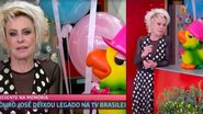 Ana Maria Braga chora ao vivo com homenagem a Tom Veiga, que interpretava Louro José - TV Globo/ Instagram/ AnaMaria16