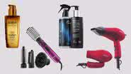 Escova rotativa, óleo capilar e muitos outros produtos para você arrasar nos cuidados com as madeixas - Reprodução/Amazon