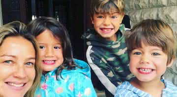 Após tomarem banho, filhos de Luana Piovani surgem com cabelo laranja - Instagram