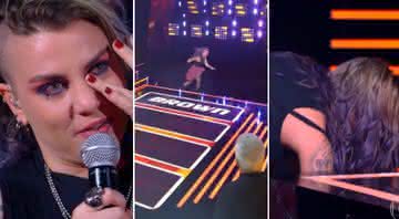 Emocionada, participante do 'The Voice Brasil' se empolga demais, cai do palco e leva 7 pontos - Reprodução/ Globo