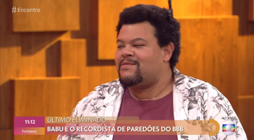 Babu rebate acusações de vitimismo - TV Globo