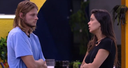 Durante conversa com Manu e Ivy, Daniel desabafa e afirma estra angustiado com o Paredão - Globo