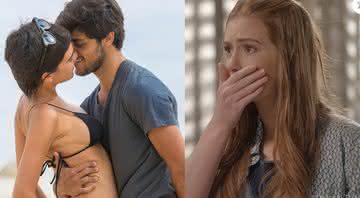Eliza chora ao ver Jonatas em clima de romance com Leila - TV Globo