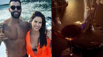 Gusttavo Lima e Andressa Suita curtiram noite de vinhos - Instagram