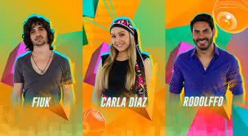Fiuk, Carla Diaz e Rodolffo são os emparedados da semana no 'BBB21' - Reprodução/Globoplay