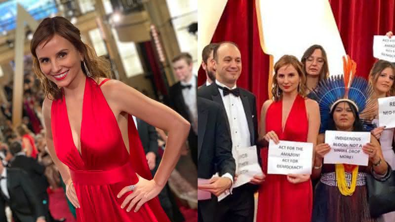 Petra Costa e equipe protestam no Oscar 2020 - Instagram