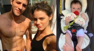 Chay Suede e Laura Neiva são flagrados com filha, Maria, durante passeio em shopping - Instagram