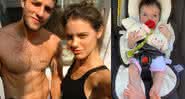 Chay Suede e Laura Neiva são flagrados com filha, Maria, durante passeio em shopping - Instagram