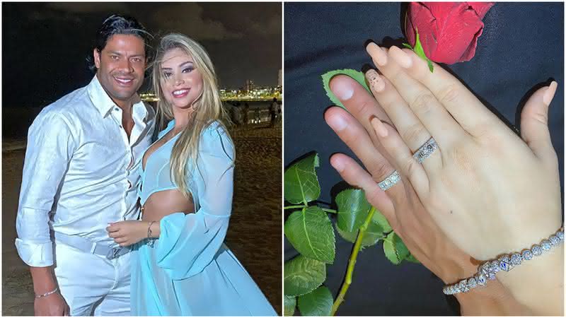 Hulk Paraíba e Camila Ângelo trocam alianças - Instagram