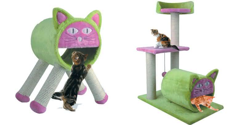 Os arranhadores são ótimos itens para divertir e relaxar os gatinhos - Reprodução/Amazon