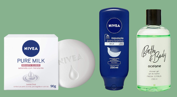 Sabonete hidratante, óleo de banho e outros produtos que vão garantir uma pele limpa e hidratada - Reprodução/Amazon
