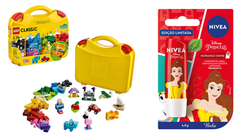 Hidratante labial, blocos de montar, conjunto de massinhas e outros presentes para o Dia das Crianças - Reprodução/Amazon