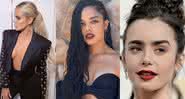 Khloe Kardashian, Tessa Thompson e Lily Colins já usaram penteados que podem ser usados como inspirações para quem usa megahair - Reprodução/ Instagram