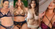 A lingerie plus size perfeita é aquela que você se sente bem - REPRODUÇÃO/ Instagram (Aline Zattar/ Amanda França/ Mayara Russi/ Amanda França)