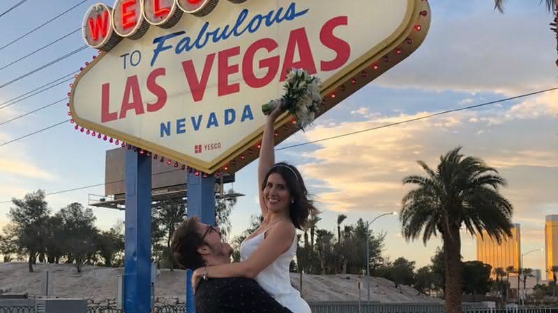 Fábio Porchat e Nataly Mega se casam em Las Vegas - Instagram