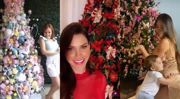 Larissa Manoela, Andressa Suita e Romana Novais compartilhou o resultado da árvore de natal em suas casas - Reprodução/ Instagram