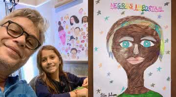 Fábio Assunção compartilha desenho feito por sua filha de 9 anos contra o racismo - Instagram