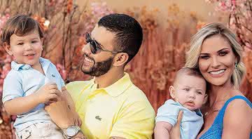 Gusttavo Lima e Andressa Suita com os filhos, Gabriel e Samuel - Reprodução/Instagram