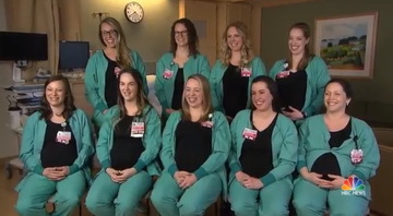 Enfermeiras grávidas do Centro Médico de Maine - Reprodução/NBC