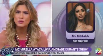 Mc Mirella e Lívia Andrade - Reprodução/ SBT 