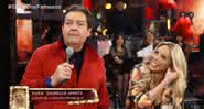 Fausto Silva e Danielle Winits - Reprodução/TV Globo