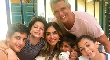 Marcio Garcia, Andrea Garcia e filhos: João, Pedro Felipe e Nina - Reprodução/ Instagram