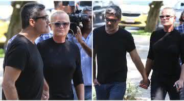Xuxa e Junno Andrade se emocionam em velório de Maurício Sherman - ROBERTO FILHO / BRAZIL NEWS