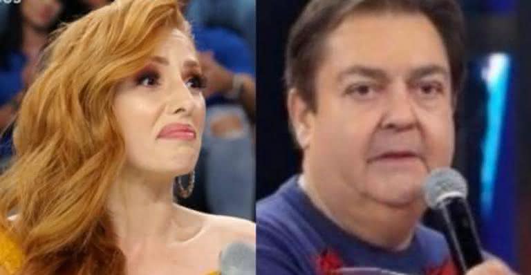 Larissa Parison e Fausto Silva - TV Globo