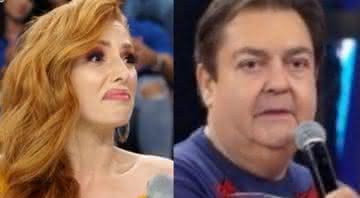 Larissa Parison e Fausto Silva - TV Globo