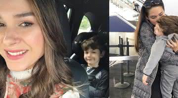 Fernanda Machado preocupa internautas ao aparecer de máscara ao lado de filho - Instagram