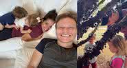 Michel Teló surge colhendo jabuticaba com filhos e Thais Fersoza registra tudo - Instagram