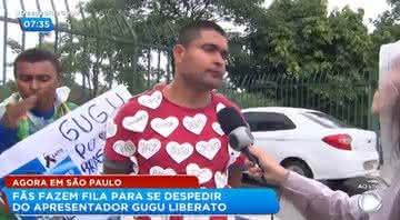 Saulo Duarte, ex-gari, é primeiro da fila no velório de Gugu - Record TV