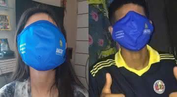 Governo do Amazonas distribui máscara gigante para alunos e vira meme na internet - Reprodução/ Twitter