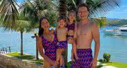 Michel Teló se diverte com os fihos Melinda e Teodoro - Instagram