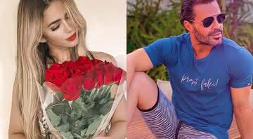Nadja Pessoa surge com buquê de rosas vermelhas e Eduardo Costa deixa comentário fofo - Reprodução/ Instagram