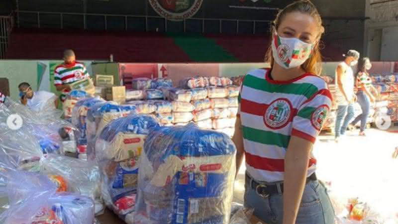 Paolla Oliveeira participou de campanha de doação de alimentos no Rio de Janeiro - Instagram
