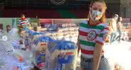 Paolla Oliveeira participou de campanha de doação de alimentos no Rio de Janeiro - Instagram