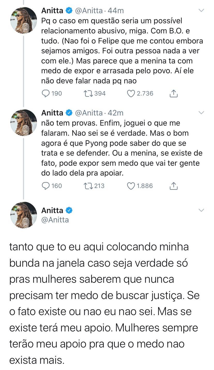 Tweets de Anitta