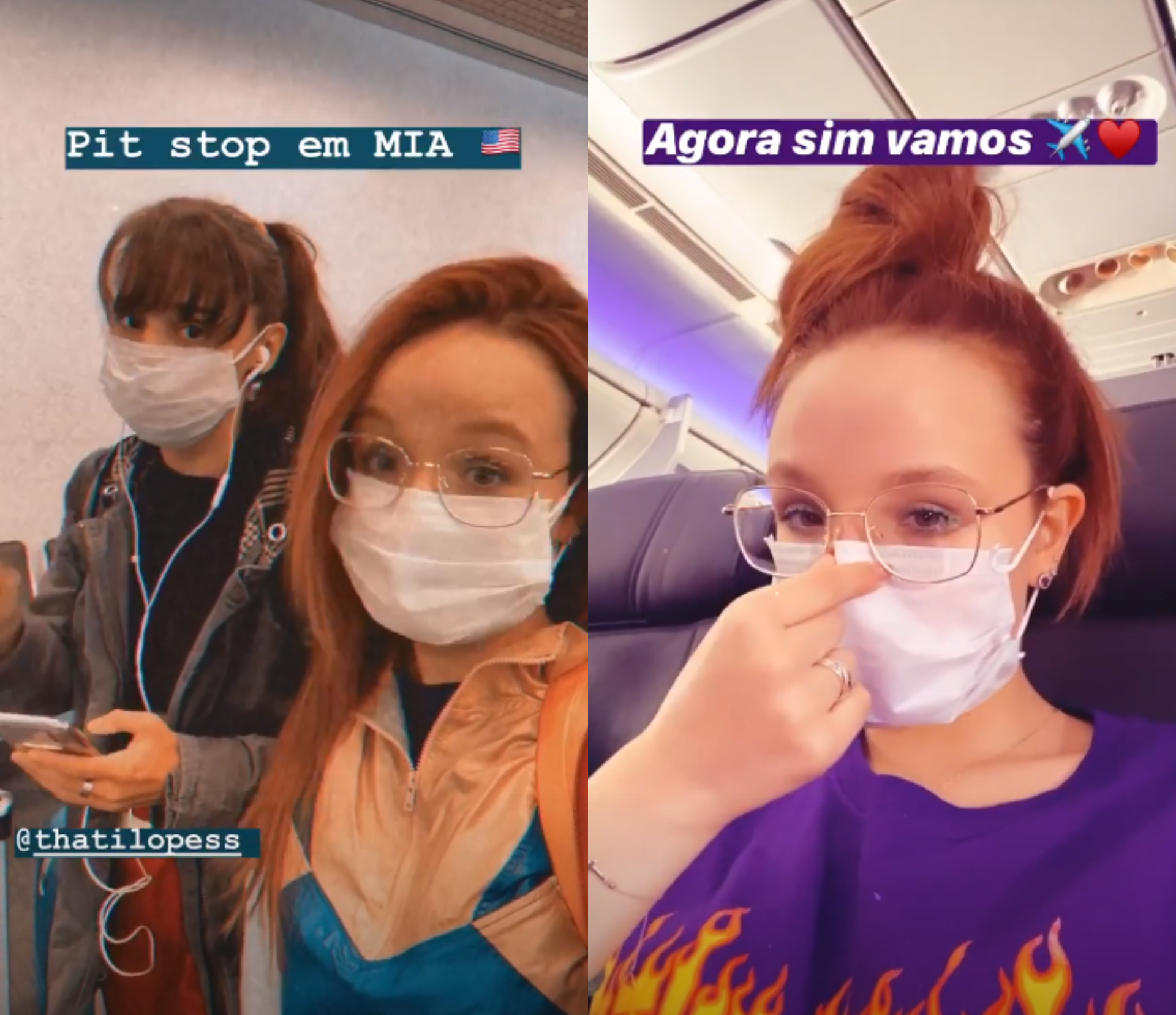 Larissa Manoela aterriza em Miami e surge usando máscara de prevenção contra doença