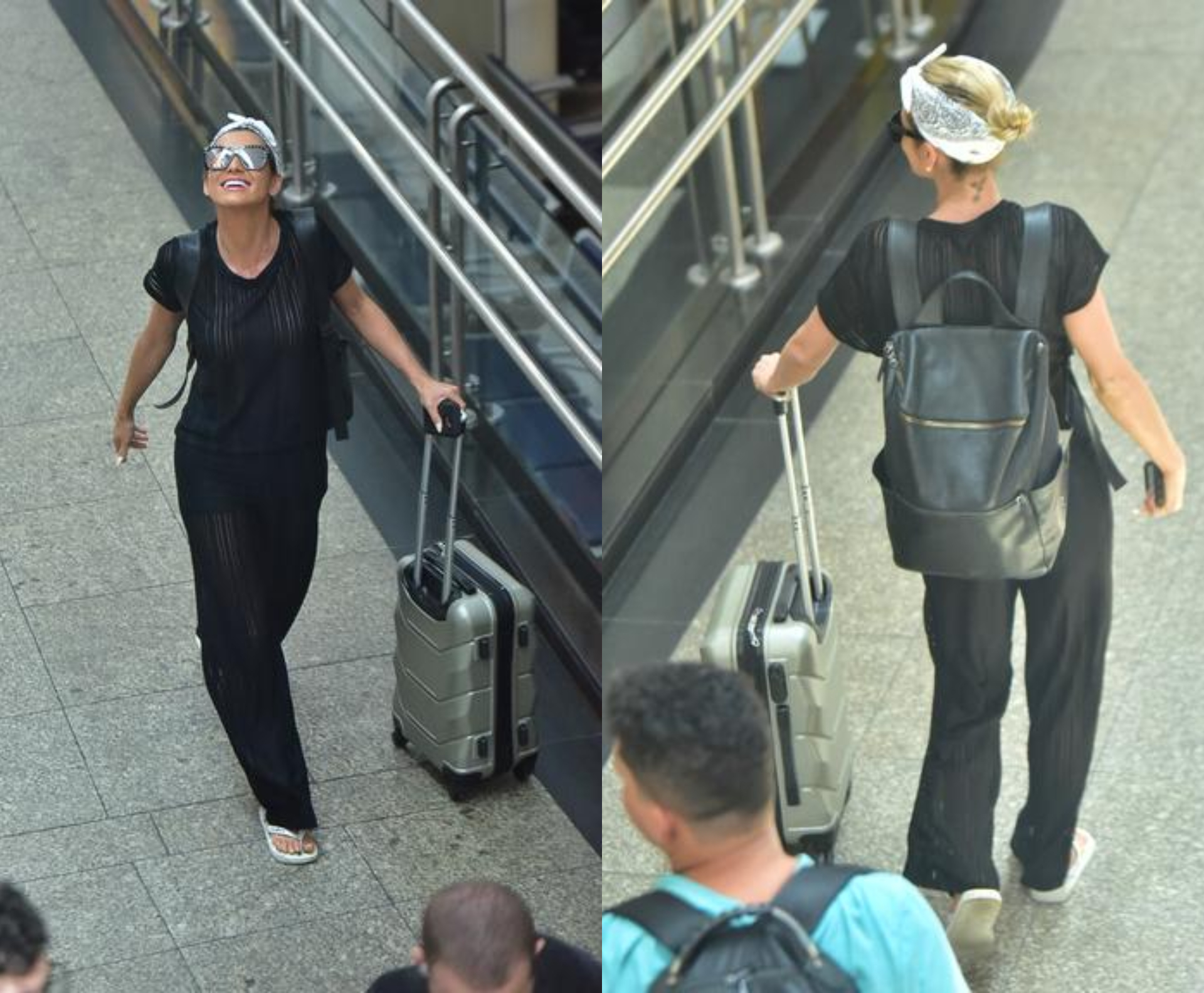 Gente como a gente! Lívia Andrade surge usando roupa larga e chinelo de dedo em aeroporto de São Paulo