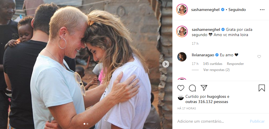 Xuxa Meneghel recebe homenagem especial de filha, Sasha, e jovem declarara: "Minha loira"