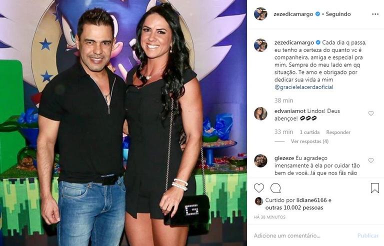 Zezé Di Camargo se declara para Graciele Lacerda