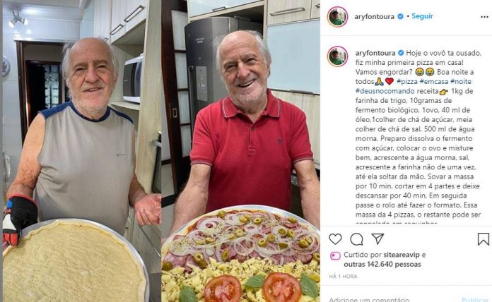 Ary Fontoura ensina seguidores a fazerem pizza