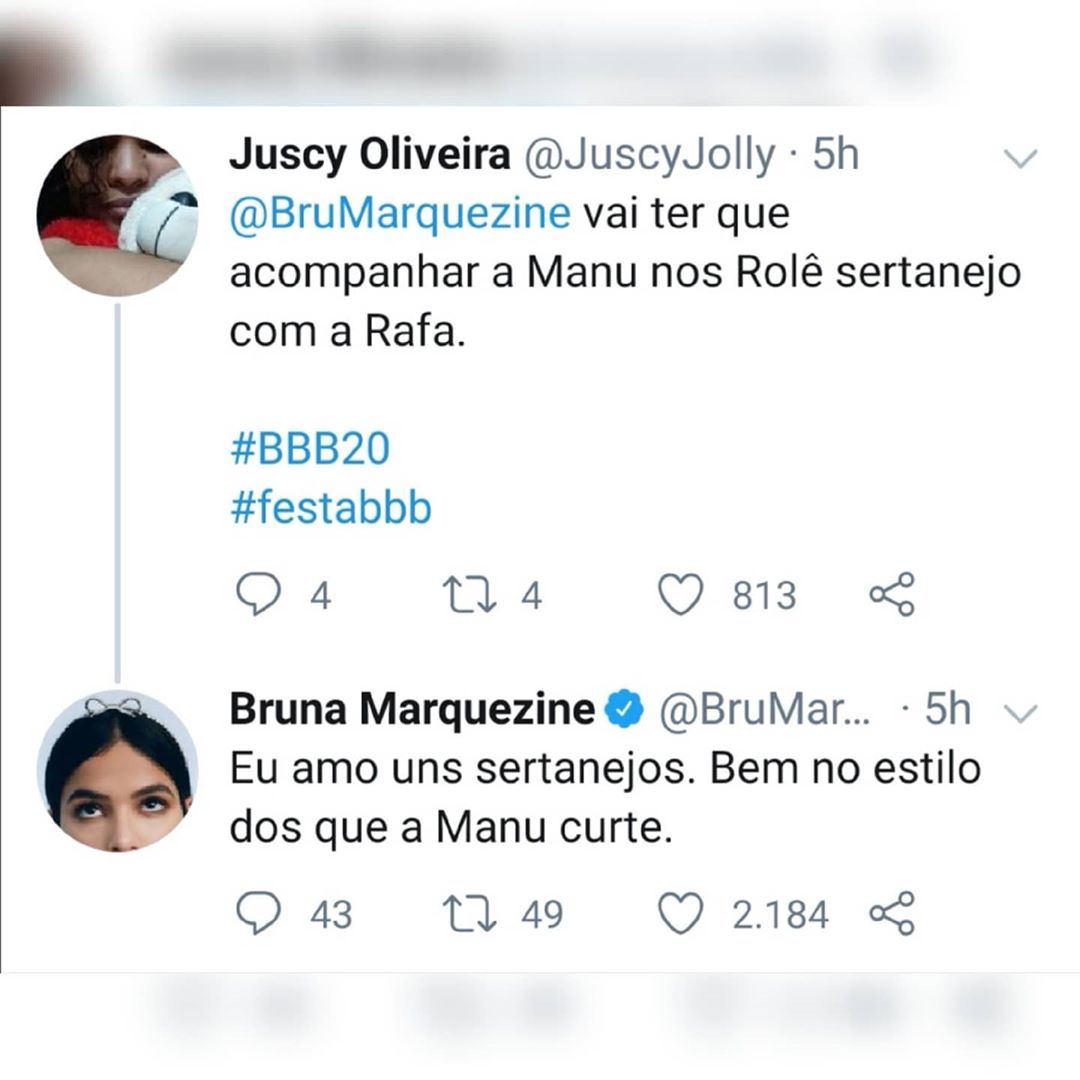Bruna Marquezine revela paixão por sertanejo
